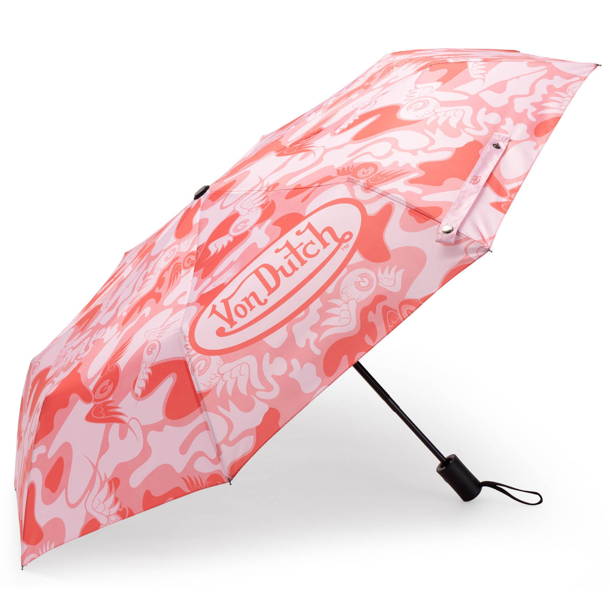 Pink Camo Compact Automatic Umbrella, Strong & Portable - Glamourous Grace