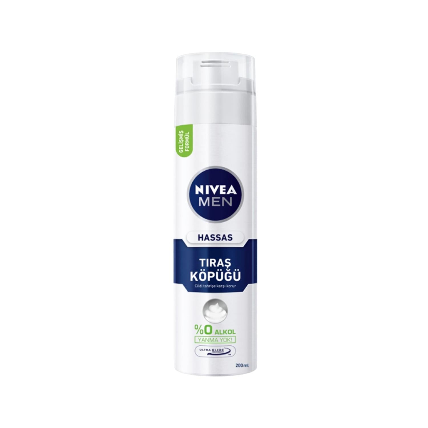 Nivea Men Shaving Foam 200ml - Sensitive Skin Friendly, 6.76 fl oz - Glamourous Grace
