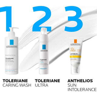 La Roche Posay Toleriane Caring Wash Cleansing Gel for Sensitive Skin - 400ml, Niacinamide & Ceramide Enriched - Glamourous Grace