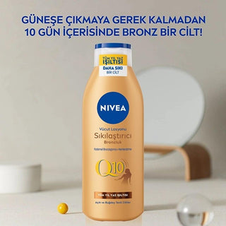 Nivea Nivea Q10 Firming & Tanning Body Lotion - Moisturizing, Sunless Tan, Firming Body Care for Fair to Medium Skin Tones - Glamourous Grace