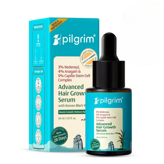 Pilgrim Redensyl 3% + Anagain 4% + 5% Capilia Stem Advanced Hair Growth Serum with Korean Black Rice
