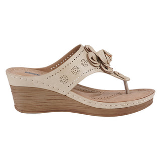 Women's Willa Gold Floral Wedge Sandals