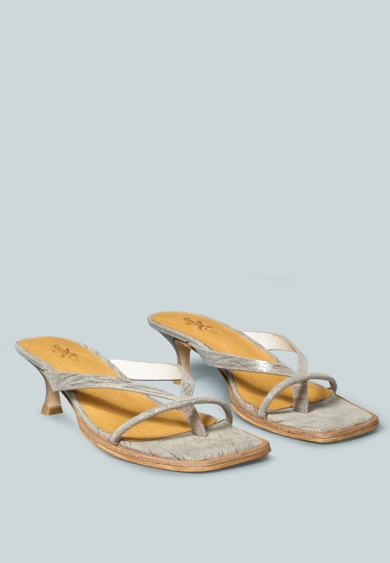 Winslet Heeled Thong Sandal - Glamourous Grace