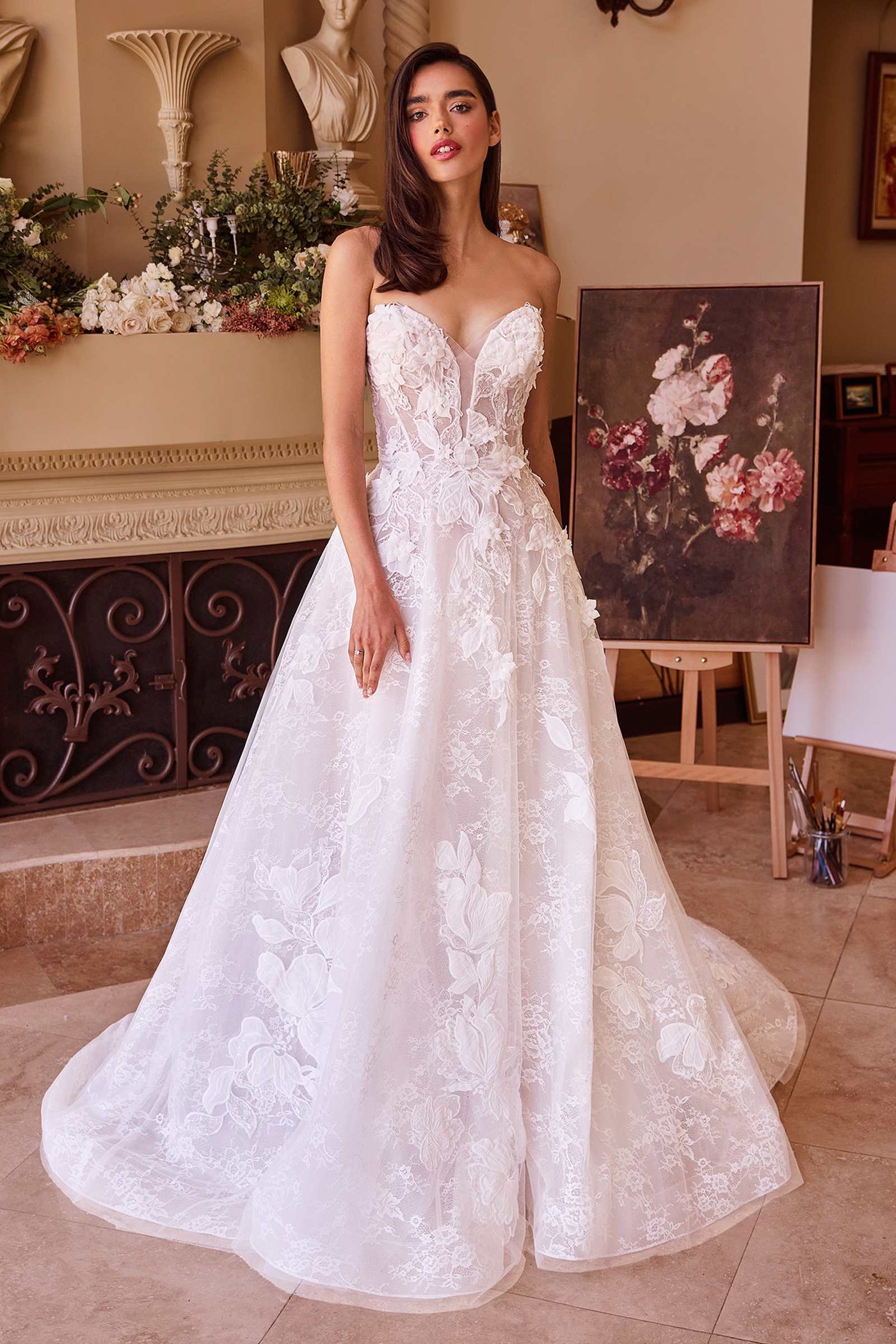 Andrea & Leo WL034 Wedding Dress Lace A-Line Ball Gown - Glamourous Grace