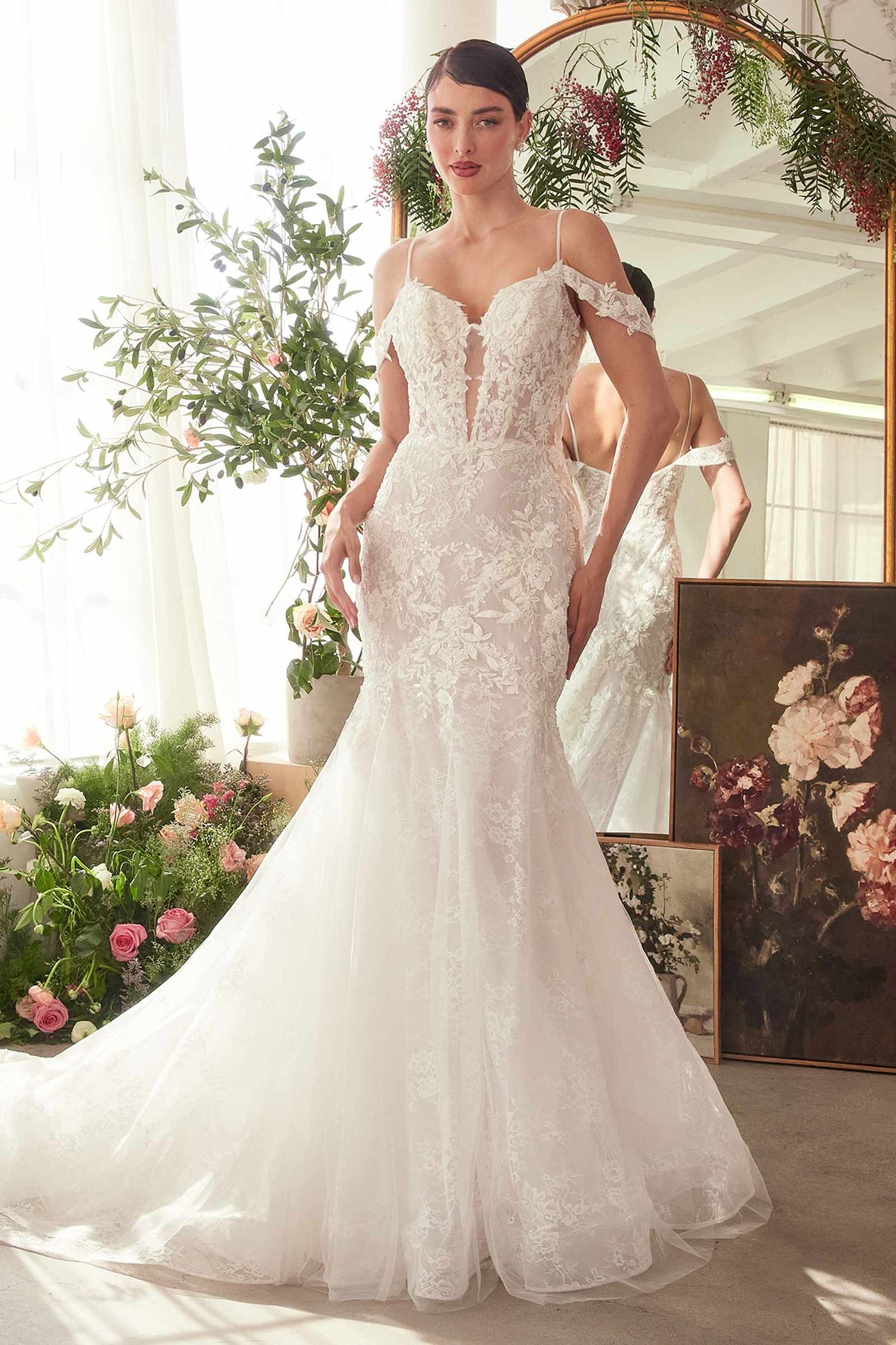 Andrea & Leo WL051 Dress Fitted Lace Wedding Mermaid Gown - Glamourous Grace