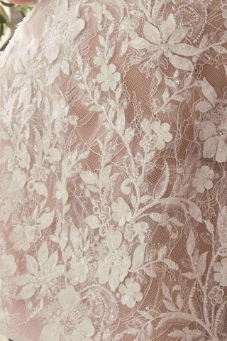 Andrea & Leo WL084 Strapless Short Lace Midi Wedding Dress