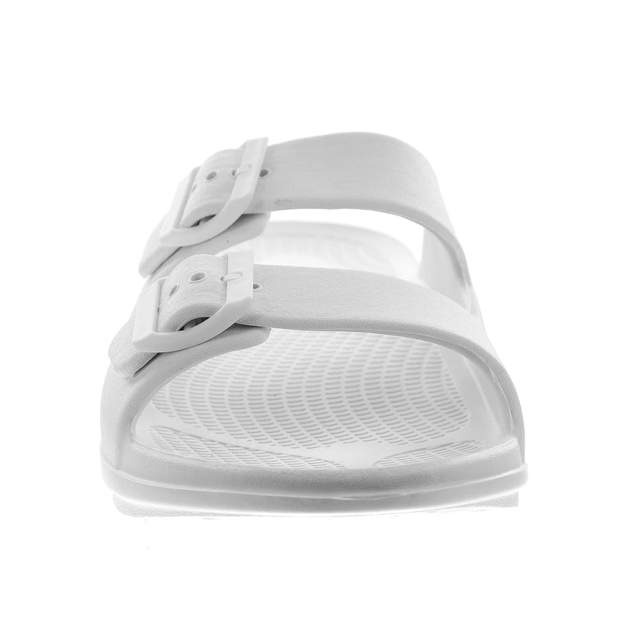 Sovella Active Recovery Sandals Women's PF Buckle Slide White - Glamourous Grace