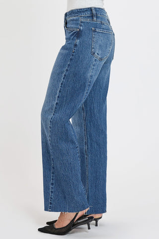 Women's Luxe Wide Leg Jeans with Angled Seam