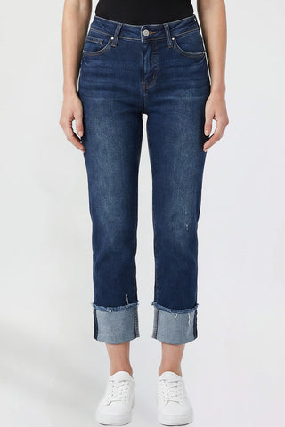 Women's Premium Stretch Cropped Mega Cuff Jeans