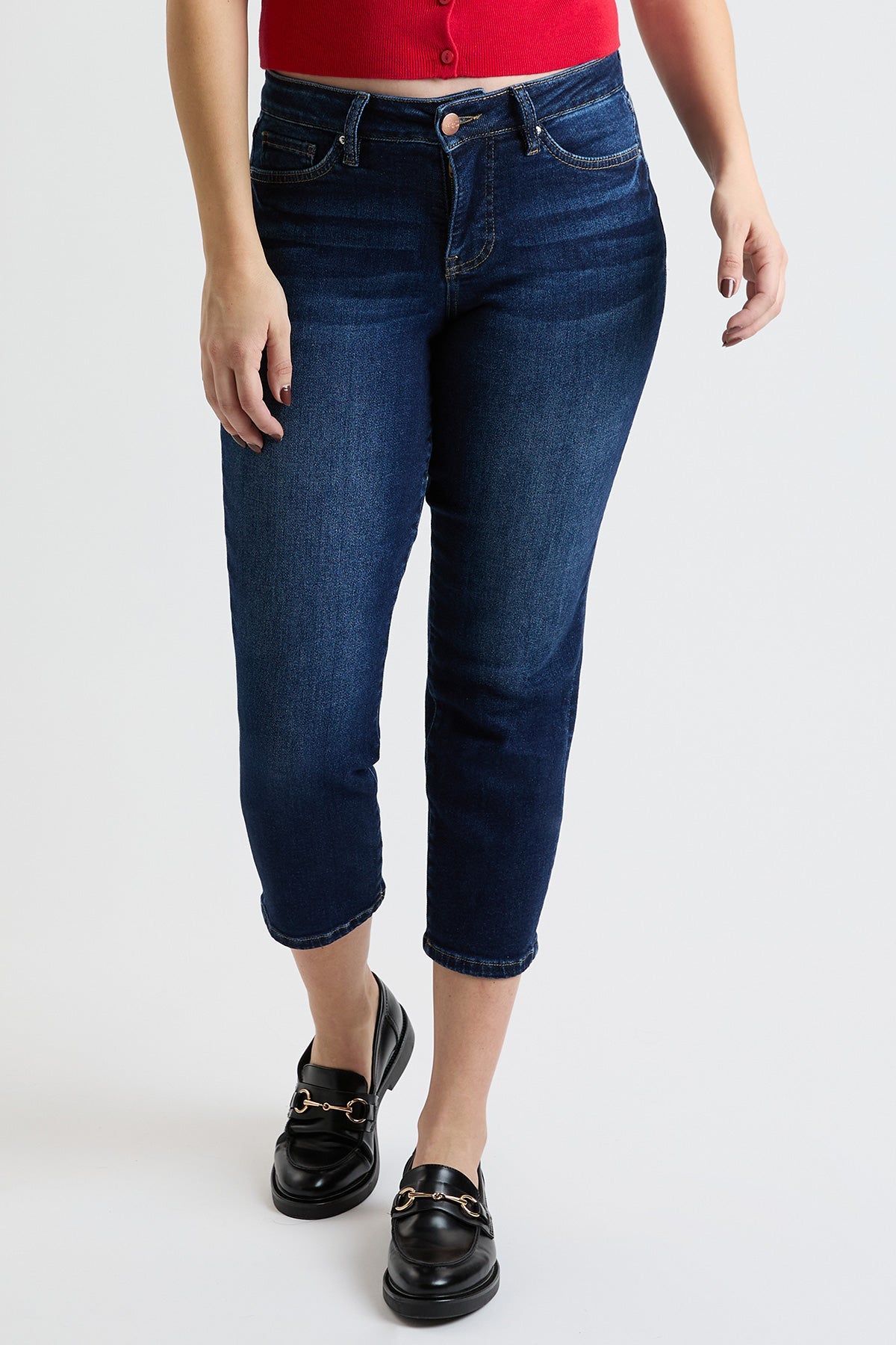 Women's Premium Stretch Cropped Slim Straight