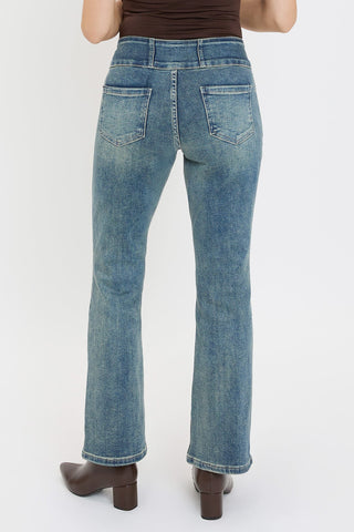 Women's 3-Button Premium Stretch Bootcut Jeans