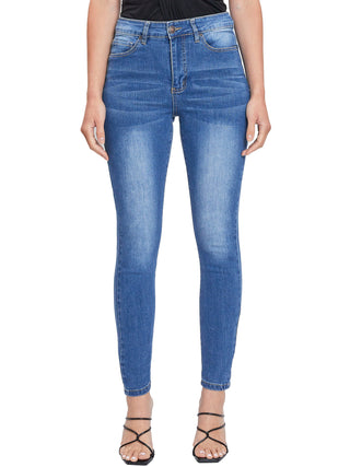 Women's High Rise Skinny Jeans With Adjustable Back