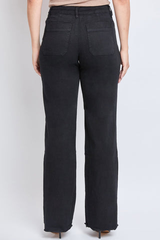 Women's High Rise Snip To Fit Wide Leg Pant