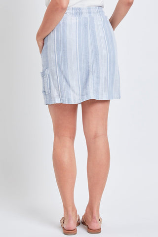 Women's High Rise Linen Cargo Skort - Glamourous Grace