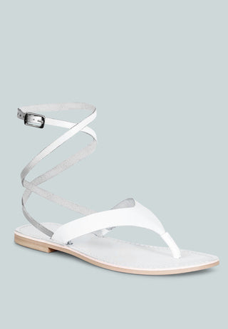 Wrap-Up Tie Around Flat Sandals