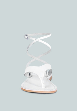 Wrap-Up Tie Around Flat Sandals