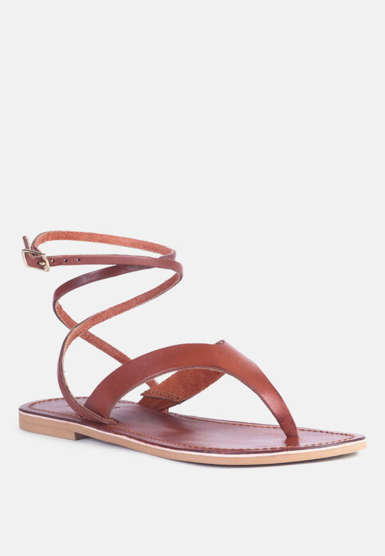 Wrap-Up Tie Around Flat Sandals