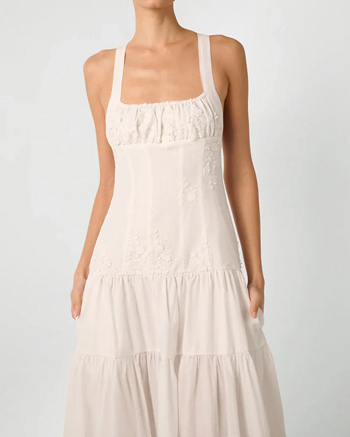 Ruched Cup Peplum Midi Dress