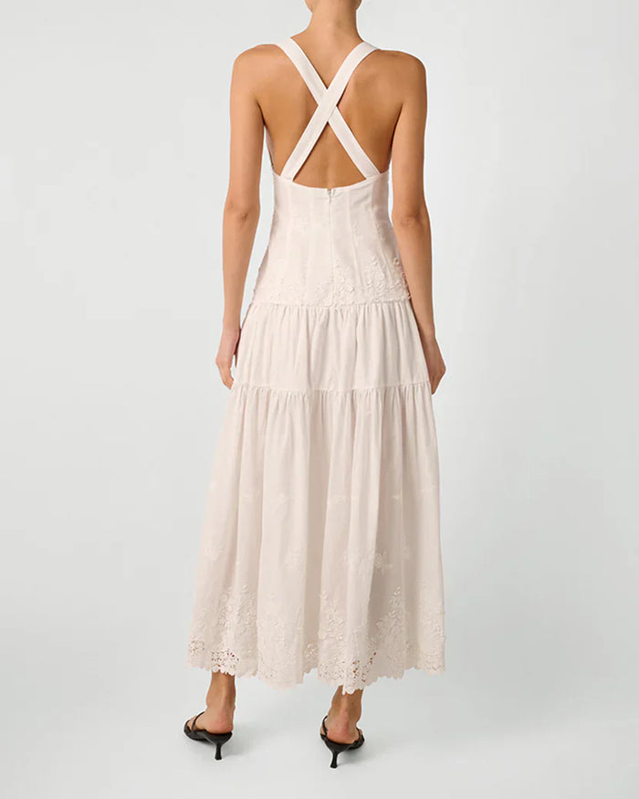 Ruched Cup Peplum Midi Dress