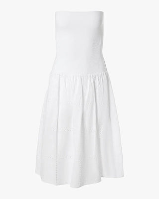 Ribbed Cotton Midi | White