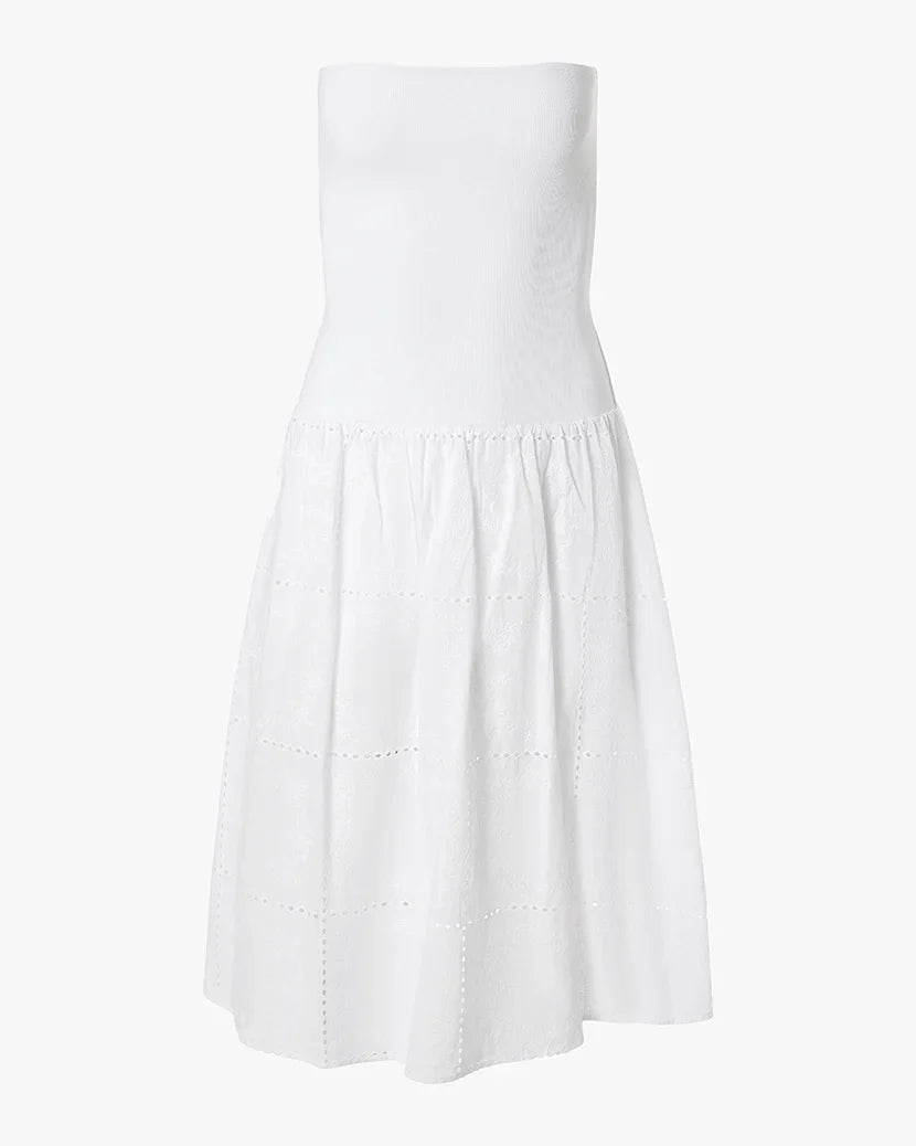 Ribbed Cotton Midi | White - Glamourous Grace