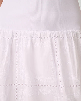 Ribbed Cotton Midi | White