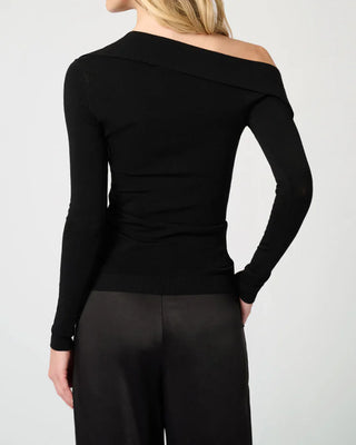 Off The Shoulder Collared Shirt | Black