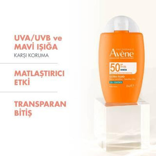 Avene Ultra Fluid Oil Control SPF50 Sunscreen for Oily Skin - High Protection, Oil-Free, Lightweight - Glamourous Grace