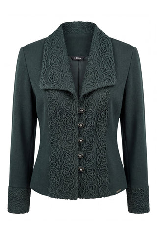 Green Tailored Lace Blazer, Jody