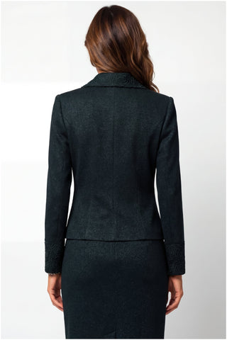 Green Tailored Lace Blazer, Jody