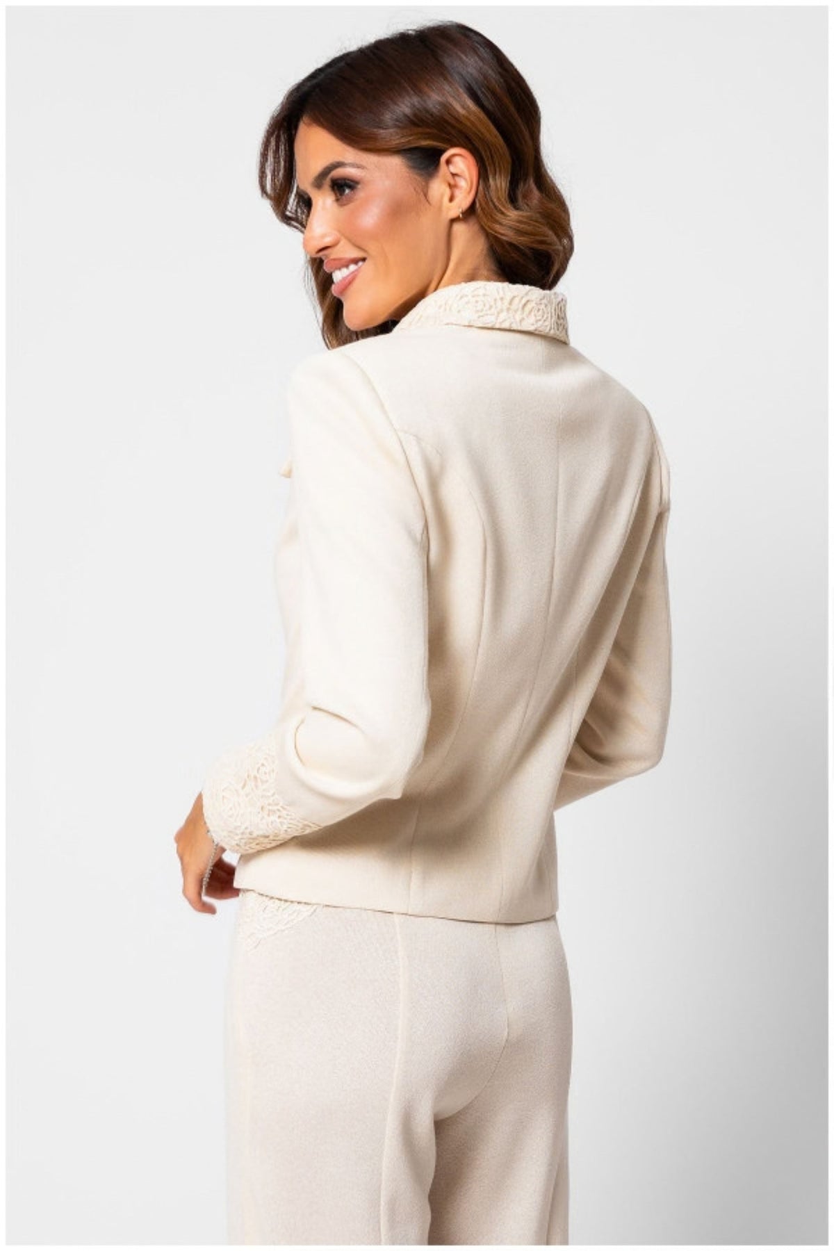 Ivory Tailored Lace Blazer, Jody