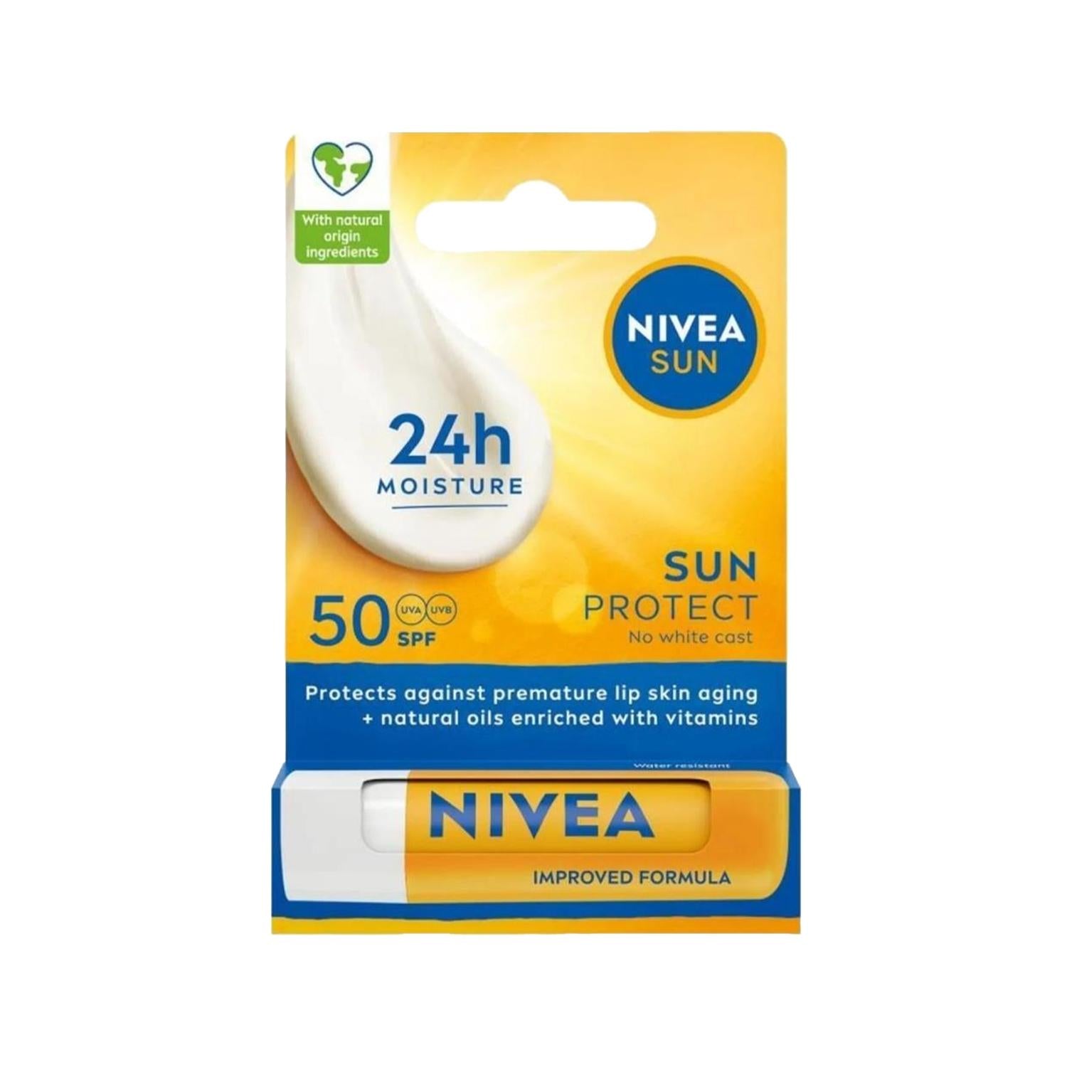 Nivea Nivea Sun SPF50 Lip Balm - High Sun Protection for Lips, Portable & Travel-Friendly - Glamourous Grace