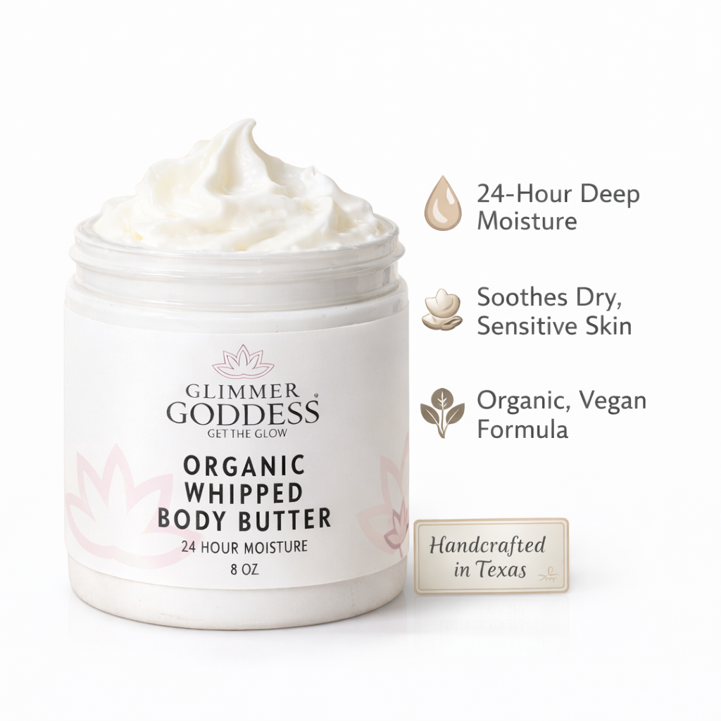 Organic Whipped Body Butter for Extremely Dry Skin 8 oz. - Glamourous Grace