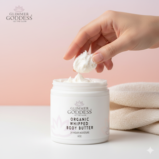 Organic Whipped Body Butter for Extremely Dry Skin 8 oz. - Glamourous Grace