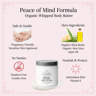 Organic Whipped Body Butter for Extremely Dry Skin 8 oz. - Glamourous Grace