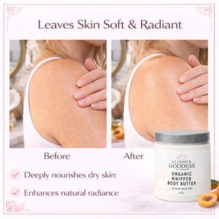 Organic Whipped Body Butter for Extremely Dry Skin 8 oz. - Glamourous Grace