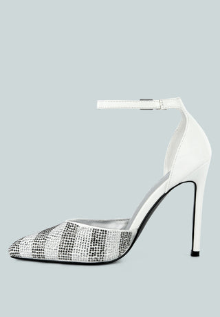 Nobles Rhinestone Patterned Stiletto Sandals