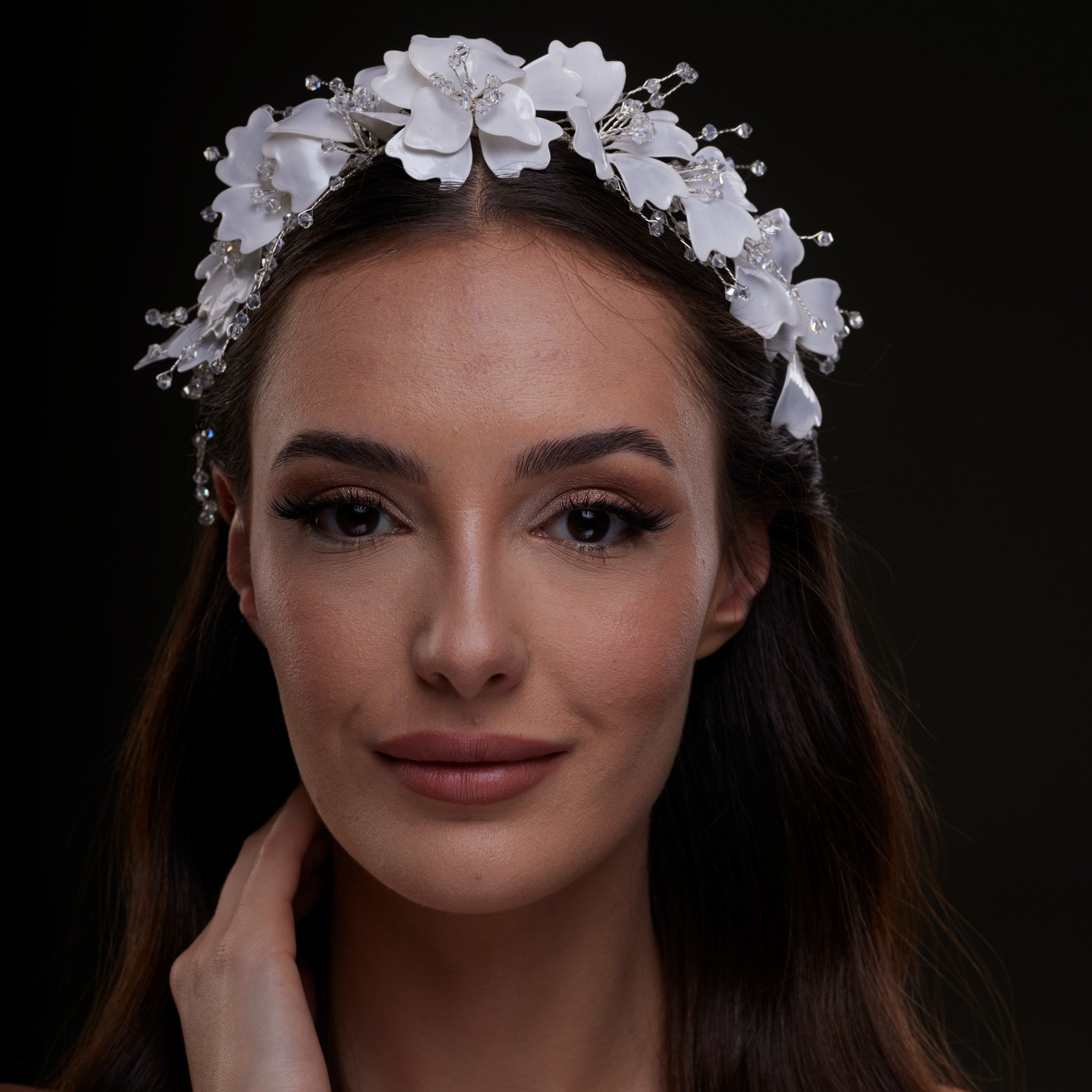White Floral Hair Vine - Glamourous Grace