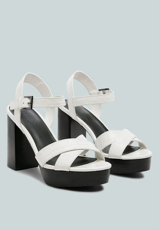Chypre High Heeled Block Sandal