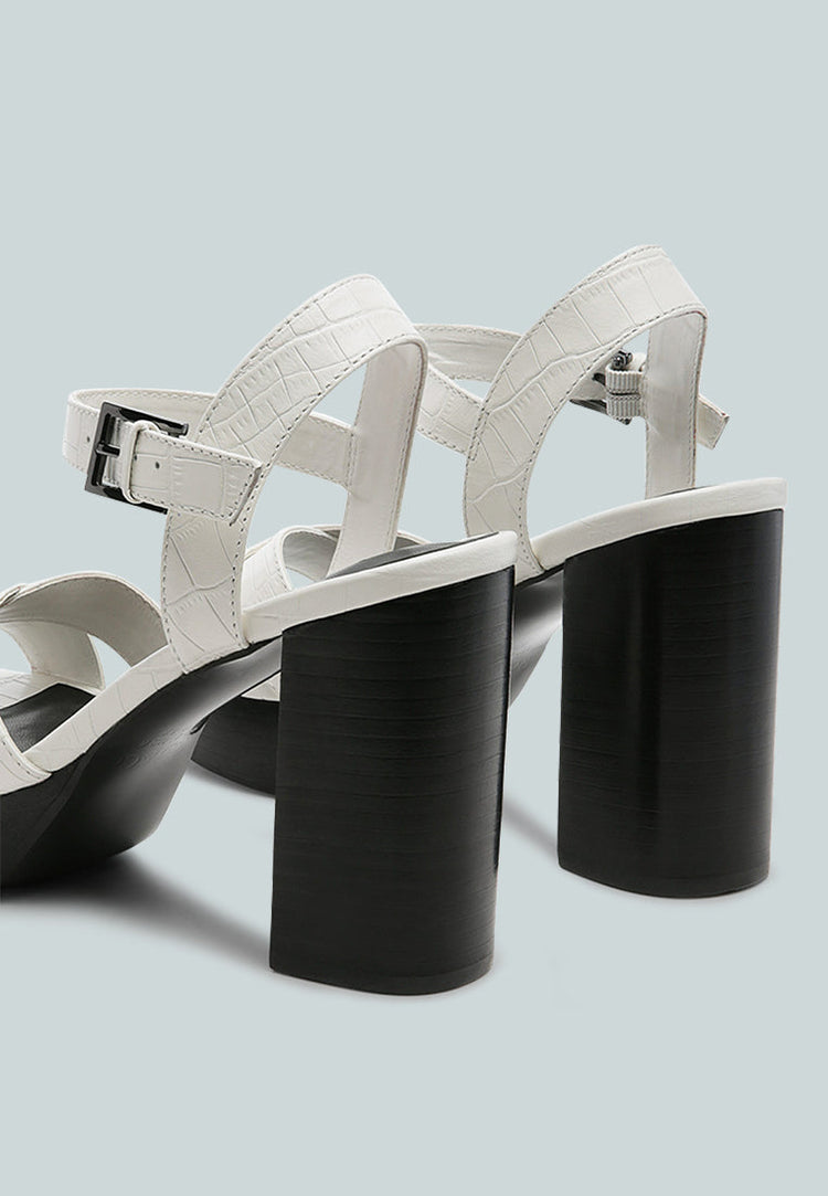 Chypre High Heeled Block Sandal