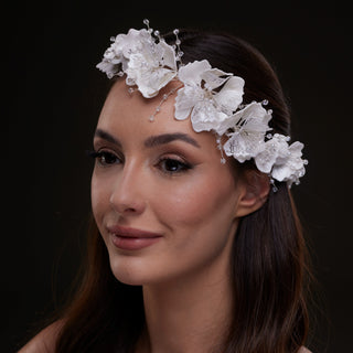 White Orchid Hair Vine - Glamourous Grace