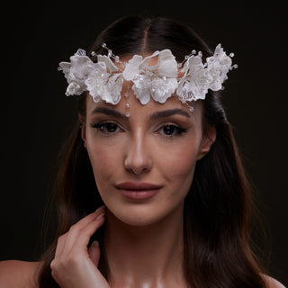 White Orchid Hair Vine - Glamourous Grace