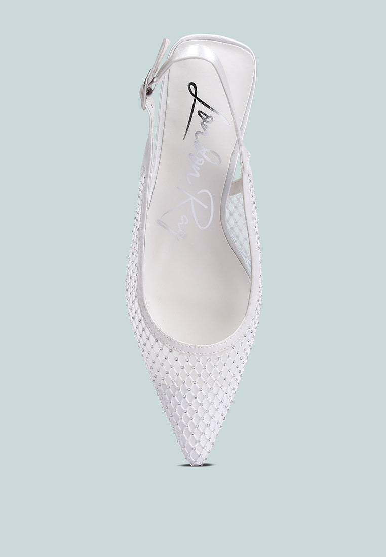 Siev Rhinestone Slingback Mules - Glamourous Grace