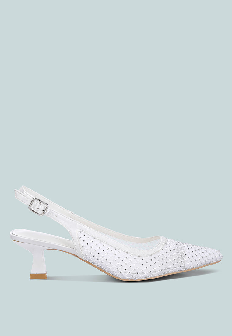 Siev Rhinestone Slingback Mules - Glamourous Grace