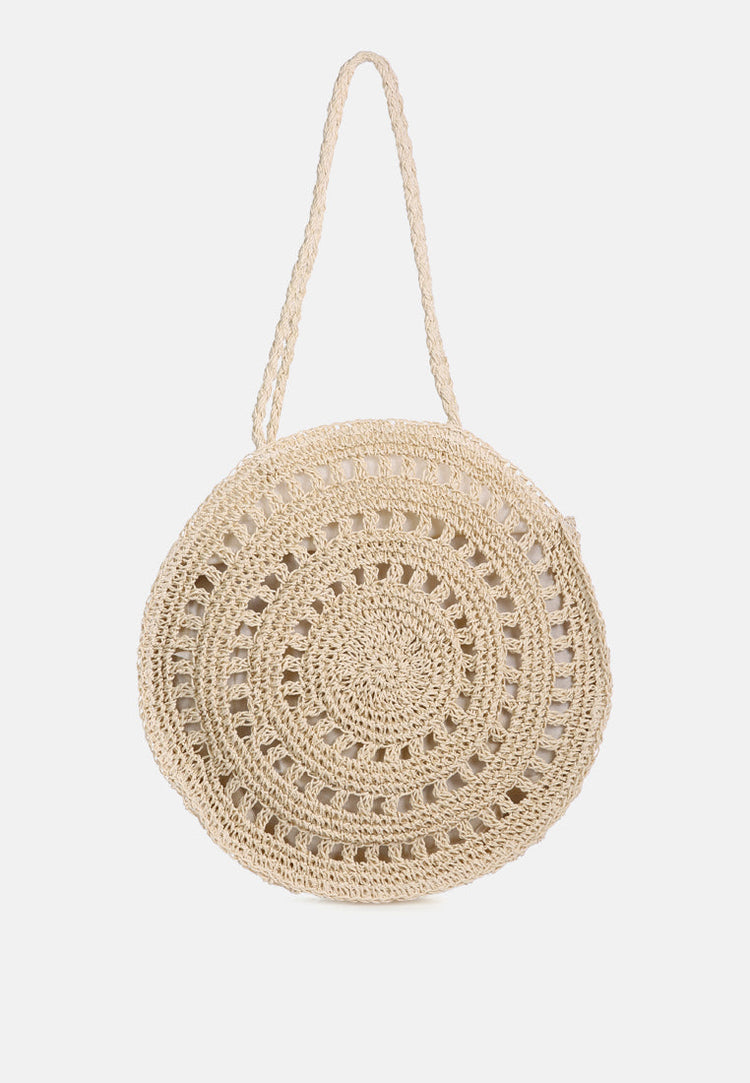 Wild Fiber Handmade Paper Crochet Round Bag