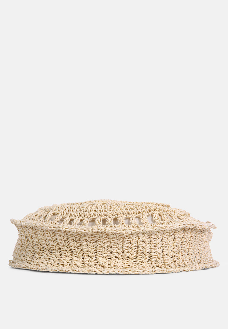 Wild Fiber Handmade Paper Crochet Round Bag - Glamourous Grace