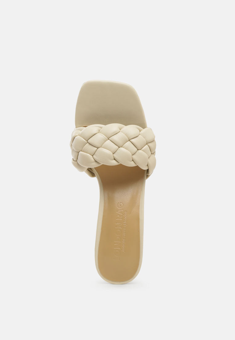 Woven Strap Spool Heeled Sandals - Glamourous Grace
