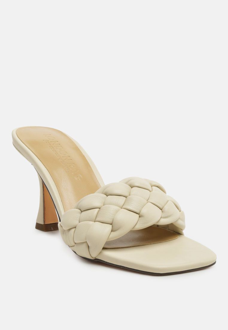 Woven Strap Spool Heeled Sandals - Glamourous Grace