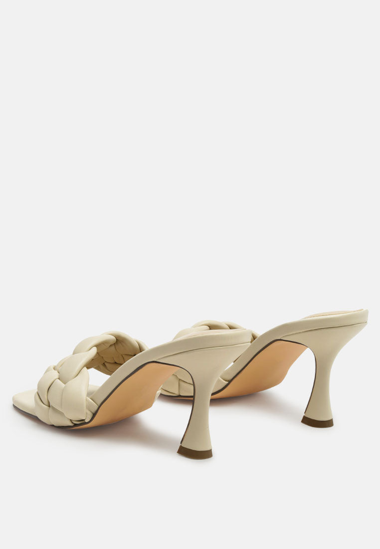 Woven Strap Spool Heeled Sandals - Glamourous Grace