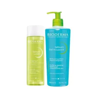Bioderma Sebium Skincare Set for Combination & Oily Skin - Dermatologically Tested Routine - Glamourous Grace